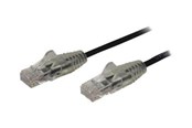 Nettverkskabel - 2.5m CAT6 Cable - Black Slim CAT6 Patch Cord - Snagless - LSZH - patch cable - 2.5 m - black - N6PAT250CMBKS