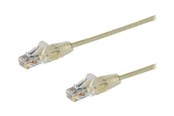 Nettverkskabel - 2.5m CAT6 Cable - Grey Slim CAT6 Patch Cord - Snagless - LSZH - patch cable - 2.5 m - grey - N6PAT250CMGRS