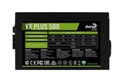 Strømforsyning (PSU) - AeroCool Value Series VX PLUS 500 Strømforsyning (PSU) - 500 Watt - 120 mm - ATX 2.3 - 80 Plus - AEROPGSVX-500PLUS-80