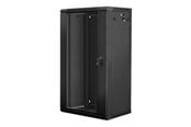 Rackskap - Lanberg WF01-6422-10B Rack Cabinet 19" Wall Mount 22U 600x450 (Flat Pack) Black V2 - WF01-6422-10B