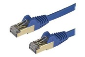 Nettverkskabel - 1.5 m CAT6a Cable - Blue - RJ45 Ethernet Cable - Snagless - CAT6a STP Cord - Copper Wire - 10Gb - patch cable - 1.5 m - blue - 6ASPAT150CMBL