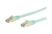 Nettverkskabel - 7m CAT6a Ethernet Cable - Aqua RJ45 Shielded Cable Snagless - patch cable - 7 m - aqua - 6ASPAT7MAQ