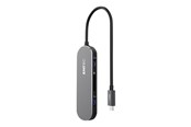 USB-hub - Emtec HUB 6-in-1 Type-C T650C USB-hub - 4 porter - Svart - ECHUBT650C