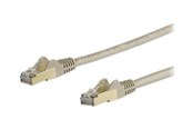 Nettverkskabel - 10m CAT6a Ethernet Cable - Grey RJ45 Shielded Cable Snagless - patch cable - 10 m - grey - 6ASPAT10MGR