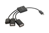 USB-hub - Gembird UHB-OTG-02 - hub - 2 ports USB-hub - 2 porter - Svart - UHB-OTG-02