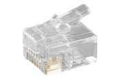 Nettverkskabel - RJ12 Modular Plug for Flat Cables 6-Pin (10pcs) - 4040849502514