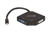 Skjermkabel - Sandberg Adapter MiniDP>HDMI+DVI+VGA - video converter - 509-12