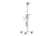 Skjermholder - Compulocks Rolling VESA Medical Floor Stand With Universal Tablet Holder White - UCLGMCRSTDW