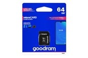 Minnekort - GOODRAM Karta pamieci microSD 64GB CL10 UHS I + adapter - M1AA-0640R12