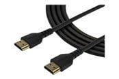 Skjermkabel - StarTech.com High Speed HDMI Cable With Ethernet - Heavy Duty - Premium Certified 4K HDMI 2.0 Cord (RDHMM2MP) - HDMI with Ethernet cable - 2 m - RHDMM2MP