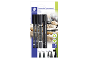 Skrive- & Tegneverktøy - Staedtler Marker Set Lumocolor 4pcs - 60 BK