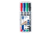 Skrive- & Tegneverktøy - Staedtler perm. marker Lumocolor duo 4pcs box - 348 WP4