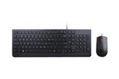 Tastatur - Lenovo Essential Wired Combo - keyboard and mouse set - English - Belgium - Tastatur - Belgisk engelsk - Svart - 00XH591