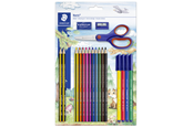 Hobbyartikler - Staedtler Colouring Set w. scissors 100% PEFC - 61 SET43