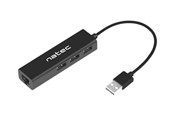 USB-hub - Natec Dragonfly - hub - 3 ports USB-hub - 3 porter - Svart - NHU-1413