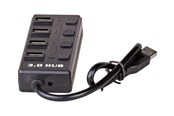 USB-hub - Akyga AK-AD-33 - hub - 4 ports USB-hub - 4 porter - Svart - AK-AD-33