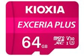 Minnekort - Kioxia EXCERIA PLUS MicroSD/SD - 100MB/s - 64GB - LMPL1M064GG2