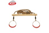 Utendørsleker - Nordic Play Wooden trapeze swing with rings - 805-478