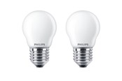 LED-lyspære - Philips LED-lyspære Classic Candle 4,3W/827 (40W) Frosted 2-pack E27 - 929001345757