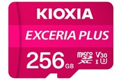 Minnekort - Kioxia EXCERIA PLUS MicroSD/SD - 100MB/s - 256GB - LMPL1M256GG2