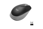 Mus - Logitech M190 Full-size Wireless Optical PC Mouse - Mid Grey - Mus - Optisk - 3 knapper - Grå - 910-005906