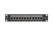 Tilbehør - Lanberg PPF6-9012-B Patch Panel 12-Port 1U 10" Cat6 FTP Shielded Black - PPF6-9012-B