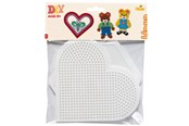 Kreative leker - Hama Ironing beads Pegboards-heart and Hexagon Large - 4454