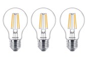 LED-lyspære - Philips LED-lyspære Classic Standard 4,3W/827 (40W) Clear 3-pack E27 - 929001890059