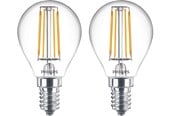 LED-lyspære - Philips LED-lyspære Classic Mini-ball 4.3W/827 (40W) Clear 2-pack E14 - 929001890467