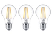 LED-lyspære - Philips LED-lyspære Classic Standard 7W/827 (60W) Clear 3-pack E27 - 929001387359