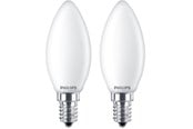 LED-lyspære - Philips LED-lyspære Candle 2.2W/827 (25W) Frosted 2-pack E14 - 929001345270