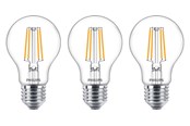 LED-lyspære - Philips LED-lyspære Classic Standard 4,3W/827 (40W) Clear 3-pack E27 - 929001890033