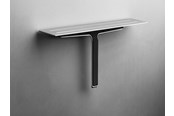 Baderomstilbehør - Unidrain Reframe Collection soap shelf and shower wiper, Brushed - 7010