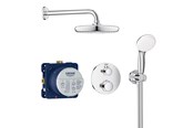 Blandebatterier og beslag - Grohe Grohtherm shower set with Tempesta 210, chrome - 34727000