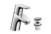 Blandebatterier og beslag - Hansgrohe focus single lever basin mixer 70 with push-open w - 31604000