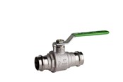 Beslag - Pettinaroli Heavyduty fullway ball valve with press fittings ends green - P100-054