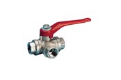 Beslag - Pettinaroli Three way fullway ball valve "l" port ball 3/4 - 240NL-006