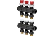 Gulvvarme - Uponor vario plus manifold w. valve ls 3x 3/4 euro - 1030580