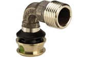 Alu pex-systemer - Viega Raxofix transition bend 90° 25 x 3/4" socket/nipple gunmetal - 646028