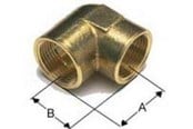 Gjengede beslag - Isiflo Elbow brass 90° crome for f 3/4 - 1982065-FKR