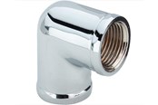 Gjengede beslag - Viega Angle 90° socket/socket 1/2" brass chrome-plated - 105600