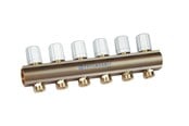 Gulvvarme - Pettinaroli Linear manifold 1x3/4/18 with thermostatic option or electrical control for return pipes compression ends without fittings 4 outlets - 7035TEM-008-04