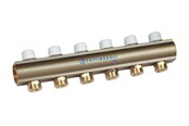 Gulvvarme - Pettinaroli Linear manifold 1x3/4/18 with incorporated lockshield valve 2 outlets - 7035DM-008-02