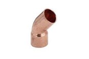 Kobberrør og beslag - Viega Bend 45° nipple/socket 15 mm copper - 100292