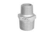 Gjengede beslag - Georg-Fischer Hexagon nipple galvanized reducing 3 x 2 - 770245236