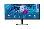 Skjerm - 34" Philips E-Line 346E2CUAE - 3440x1440 - 100Hz - VA - 65W USB HUB - Curved - 346E2CUAE/00