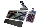 Tastatur - Mountain Everest Max - MX Red - Grey - Gamingtastatur - Nordisk - Grå - MG-EVK1G-CR1-NO