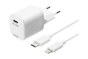 Mobil - Adaptere og ladere - Deltaco USB wall charger USB-C PD 20 W includin - USBC-AC141