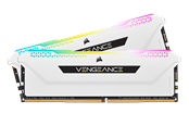 RAM - Corsair Vengeance RGB PRO SL DDR4-3200 - 16GB - CL16 - Dual Channel (2 pcs) - Intel XMP - Hvit med RGB - CMH16GX4M2E3200C16W