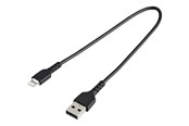 Skjermkabel - StarTech.com 30cm Durable USB A to Lightning Cable - RUSBLTMM30CMB